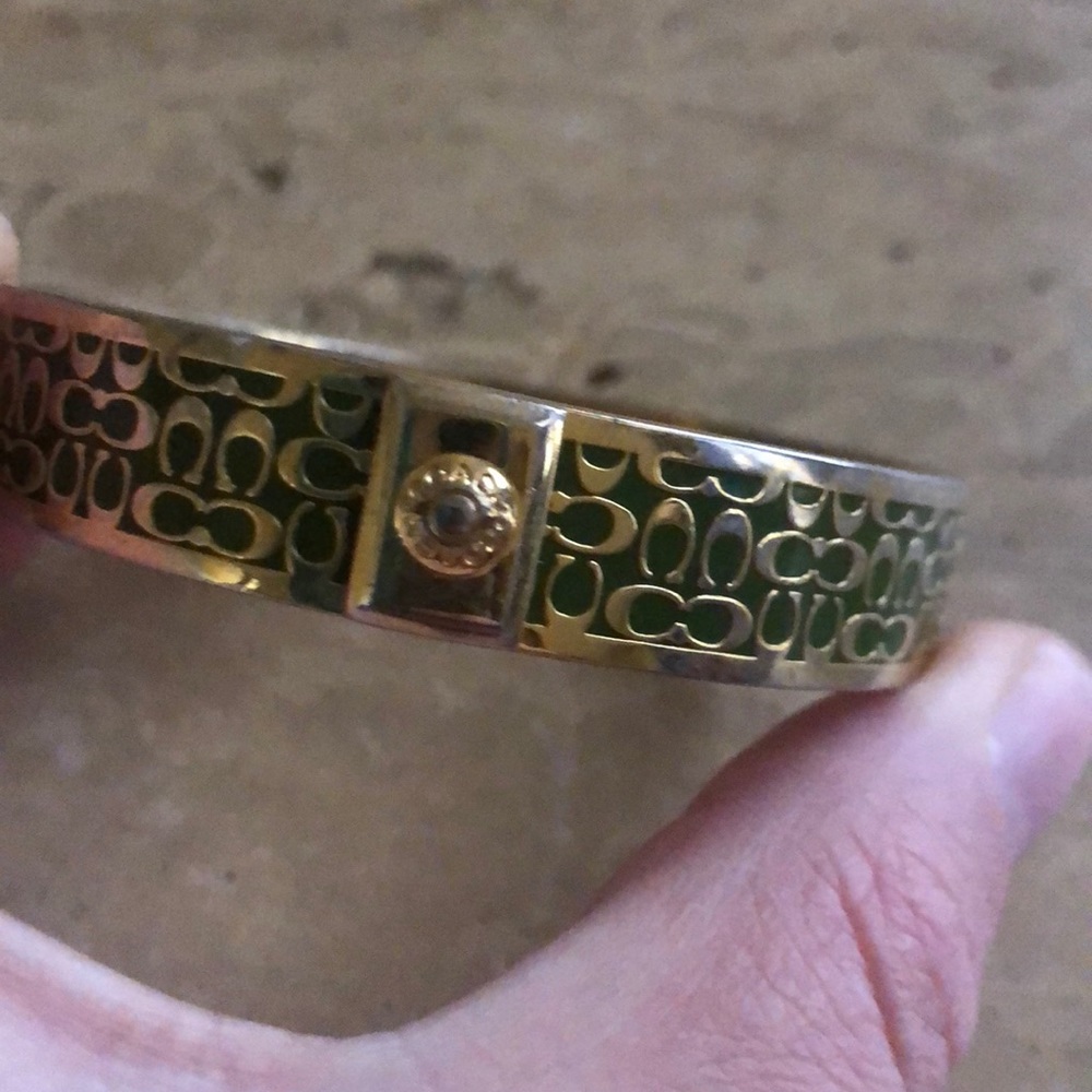 Coach Green Bangle Bracelet - Picture 2 of 5
